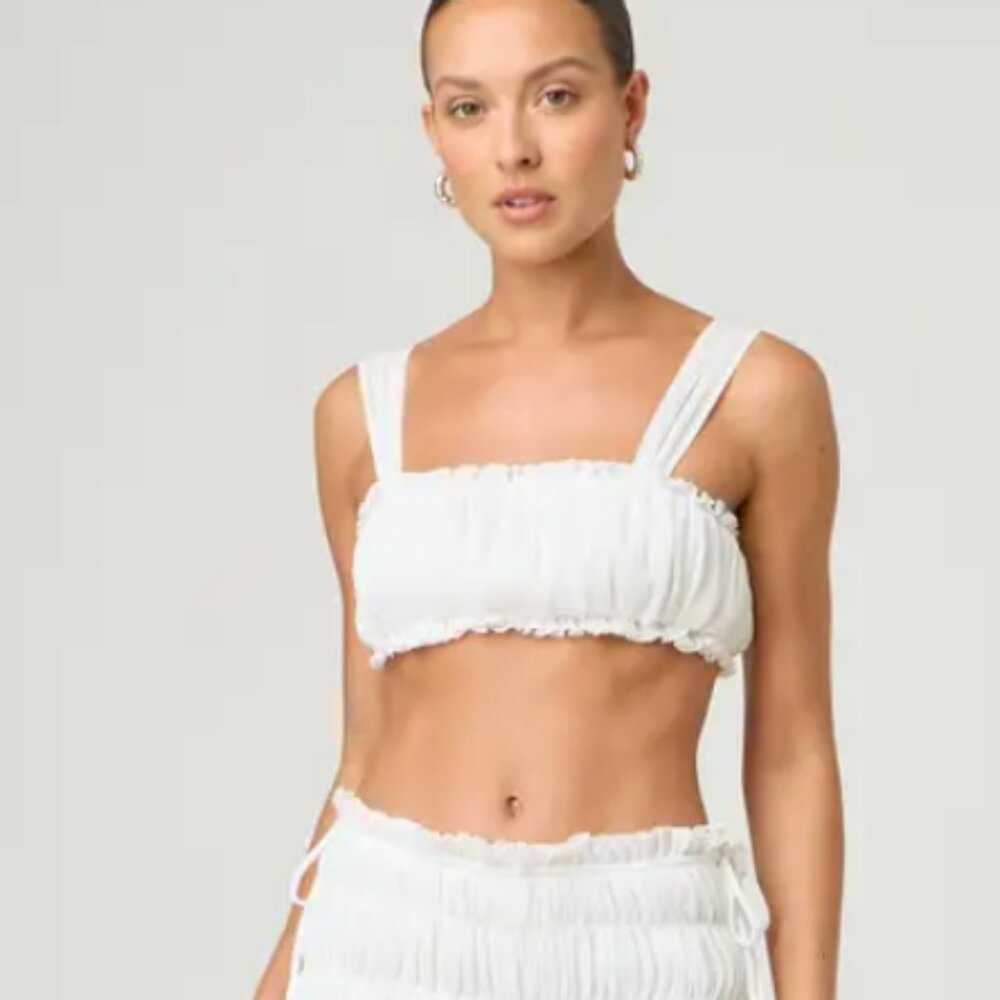 Glassons PLISSE CROPPED TOP - Picture 6 of 7